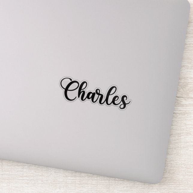 Charles Name - Handwritten Calligraphy Sticker (Detail)