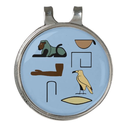 Charles Name in Hieroglyphs symbols of ancient Egy Golf Hat Clip