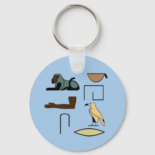 Charles Name in Hieroglyphs symbols of ancient Egy Keychain