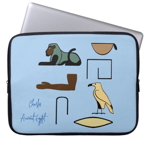 Charles Name in Hieroglyphs symbols of ancient Egy Laptop Sleeve