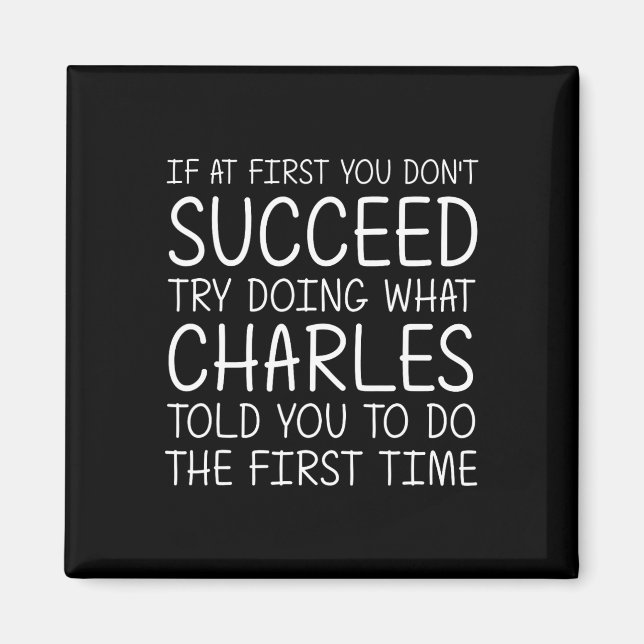 Charles Name Personalized Birthday Funny Christmas Magnet (Front)