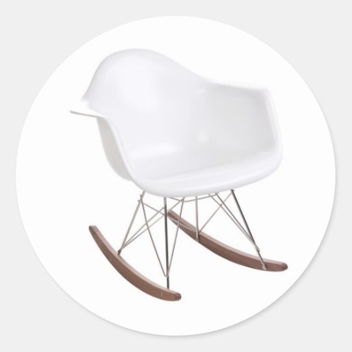 Charles  Ray Eames Shell Eiffel Rocking Chair Classic Round Sticker