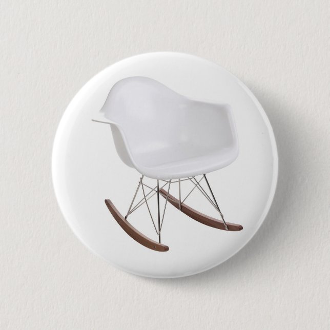 Charles & Ray Eames Shell Eiffel Rocking Chair Pinback Button (Front)