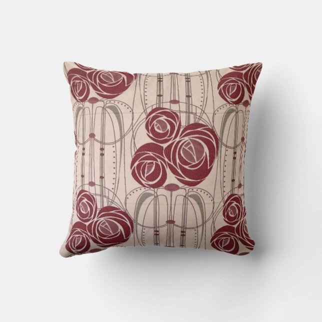 charles rennie macintosh throw pillow (Back)