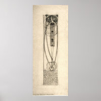 Charles Rennie Mackintosh 1890 New Year's Card