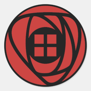 Charles Rennie Mackintosh Arts & Crafts Style Rose Classic Round Sticker