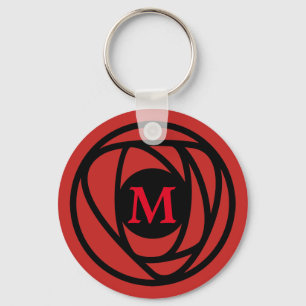 Charles Rennie Mackintosh Arts & Crafts Style Rose Keychain