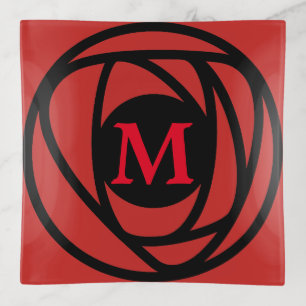 Charles Rennie Mackintosh Arts & Crafts Style Rose Trinket Tray