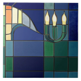 Charles Rennie Mackintosh Candles – Right Side Ceramic Tile
