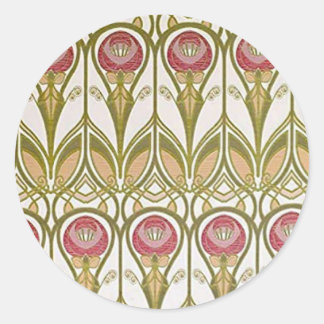 Charles Rennie Mackintosh flowers design Classic Round Sticker