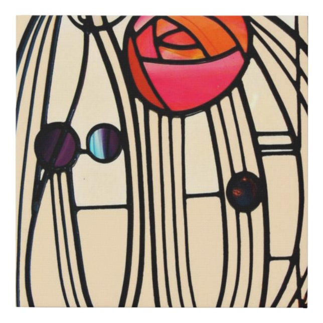 Charles Rennie Mackintosh flowers Faux Canvas Print (Front)