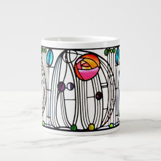 Charles Rennie Mackintosh flowers Window Giant Coffee Mug