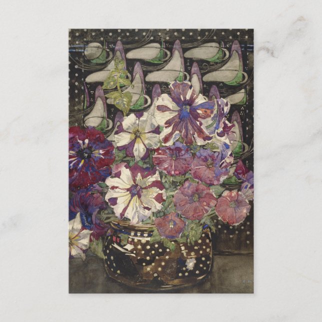 Charles Rennie Mackintosh - Petunias Enclosure Card (Front)