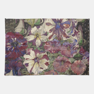 Charles Rennie Mackintosh - Petunias Kitchen Towel