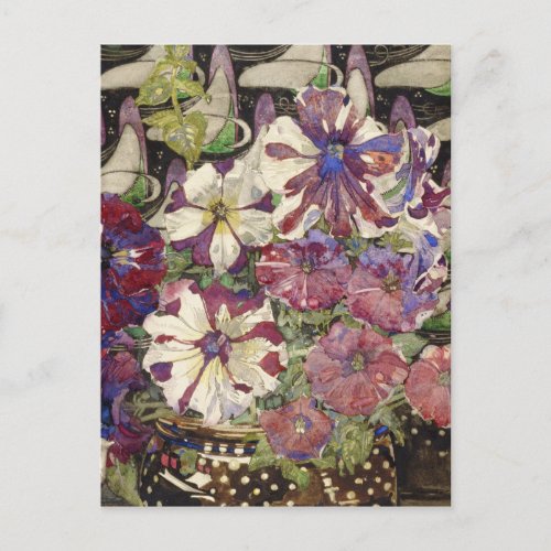 Charles Rennie Mackintosh _ Petunias Postcard