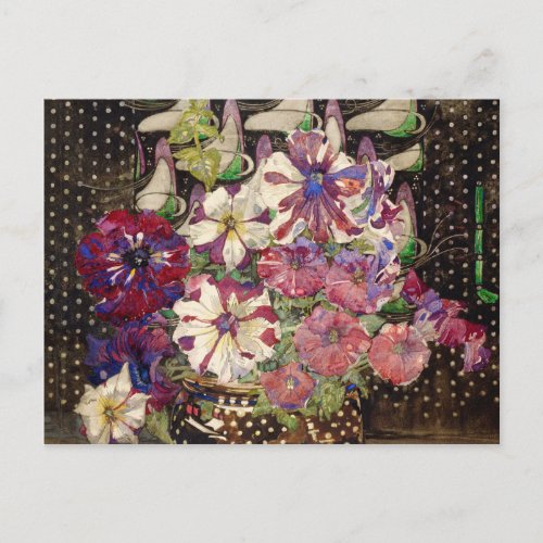 Charles Rennie Mackintosh _ Petunias Postcard
