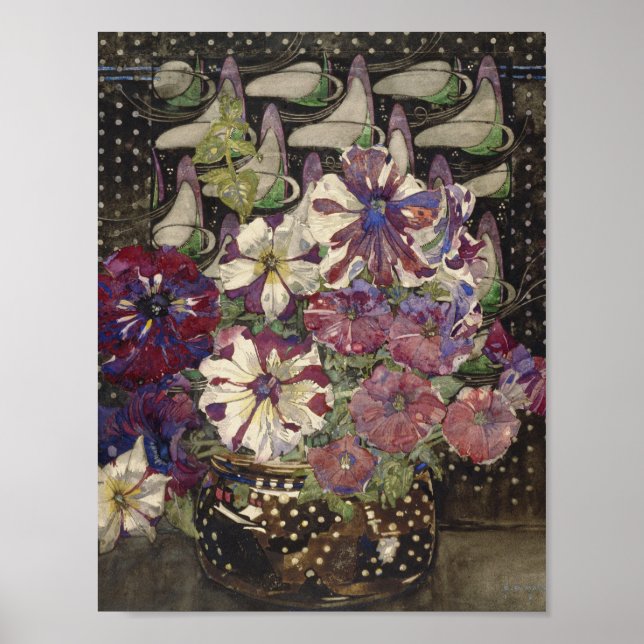 Charles Rennie Mackintosh - Petunias Poster (Front)