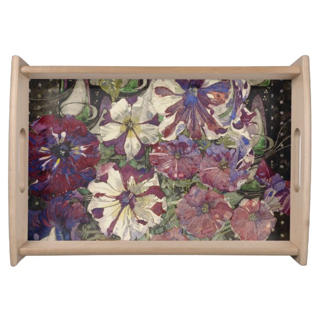 Charles Rennie Mackintosh - Petunias Serving Tray (Front)