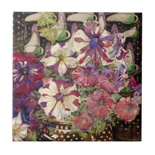 Charles Rennie Mackintosh - Petunias Tile