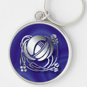 Charles Rennie Mackintosh Rose Keychain