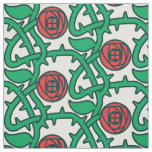 Charles Rennie Mackintosh Rose Pattern Fabric