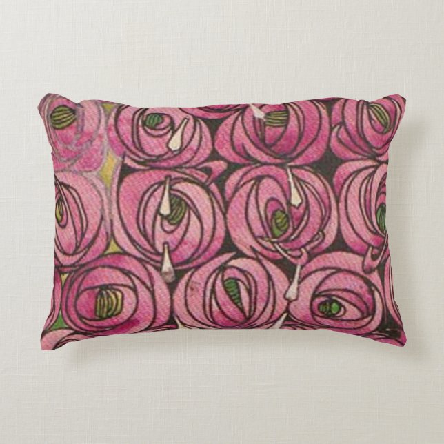Charles Rennie Mackintosh - Roses Accent Pillow (Front)