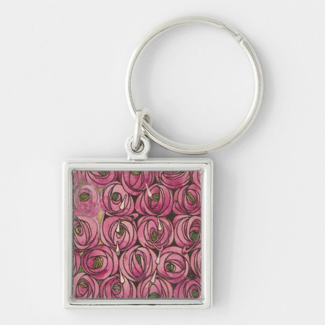 Charles Rennie Mackintosh - Roses Keychain (Front)
