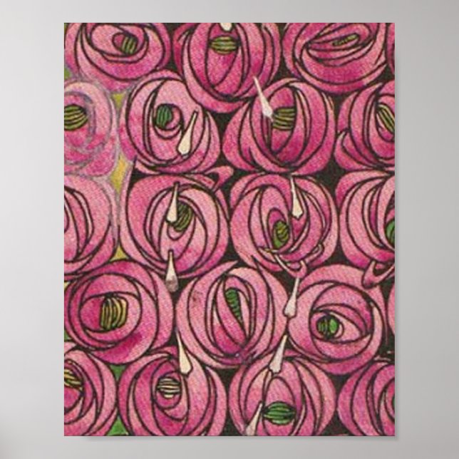 Charles Rennie Mackintosh - Roses Poster (Front)