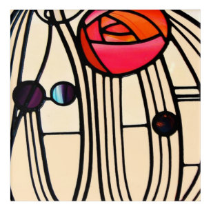 Charles Rennie Mackintosh Stained Glass Acrylic Print
