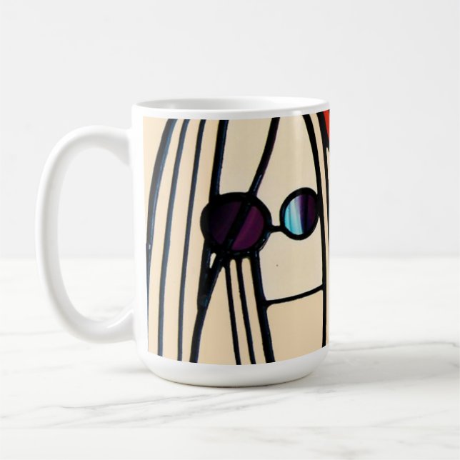 Charles Rennie Mackintosh Stained Glass Coffee Mug (Left)