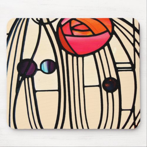 Charles Rennie Mackintosh Stained Glass Mouse Pad