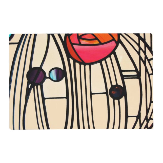 Charles Rennie Mackintosh Stained Glass Placemat (Front)