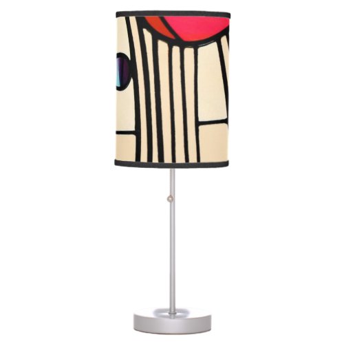 Charles Rennie Mackintosh Stained Glass Table Lamp