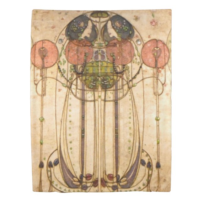 Charles Rennie Mackintosh The Wassail Duvet Cover (Front)