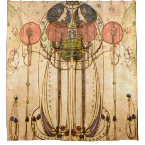 Charles Rennie Mackintosh The Wassail Shower Curtain