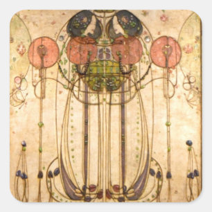 Charles Rennie Mackintosh The Wassail Square Sticker