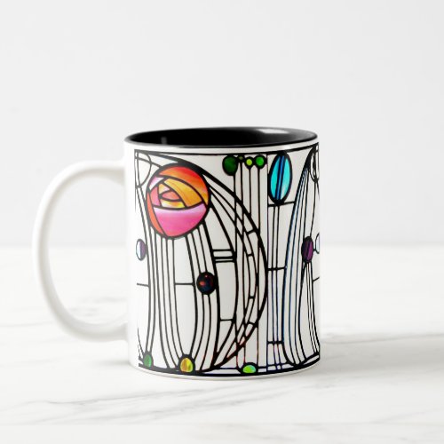 Charles Rennie Mackintosh window Two_Tone Coffee Mug