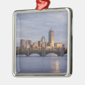 Charles River and The Longfellow Bridge Metal Ornament (Left)