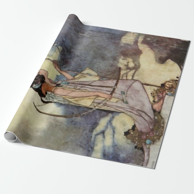 Charles Robinson's Art from Love Songs and Sonnets Wrapping Paper (Unrolled)