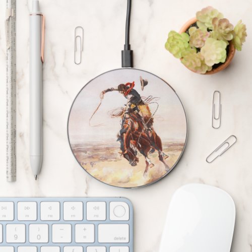 Charles Russell A Bad Hoss Fine Art Wireless Charger