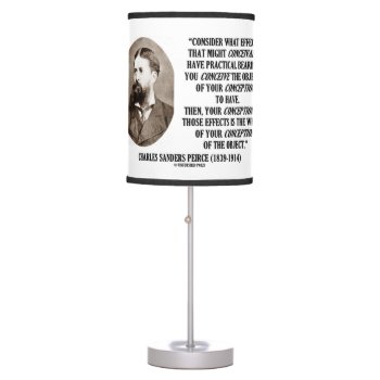 Charles Sanders Peirce Effects Objects Conception Table Lamp by unfinishedpolis at Zazzle