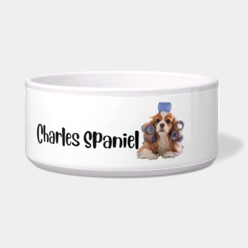 Charles Spaniel _ dog bowl by breed 