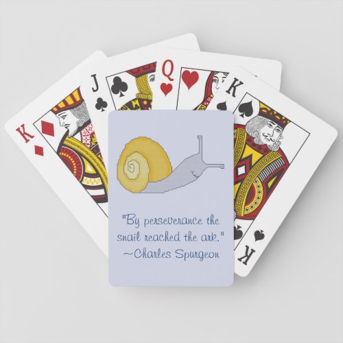 Charles Spurgeon Snail Perseverence Quote Playing Cards