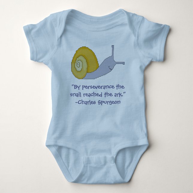 Charles Spurgeon Snail Perseverence Quote Shirt (Front)