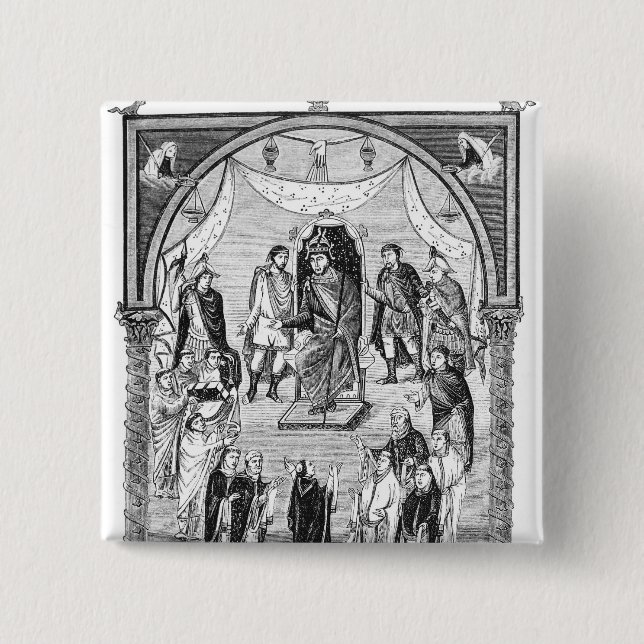 Charles the Bald, King of France Button (Front)
