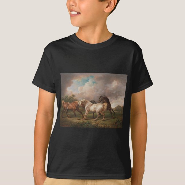 Charles Towne Art Painting Oil Horses Destiny T-Shirt (Front)