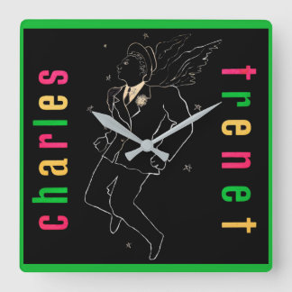 Charles Trenet Square Wall Clock