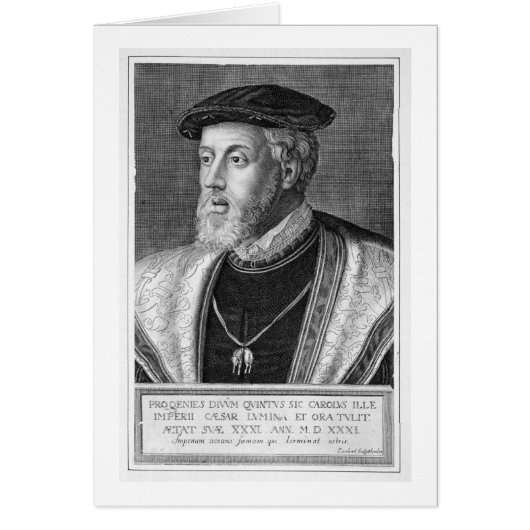 Charles V (1500-58) (engraving) Cards (Front)