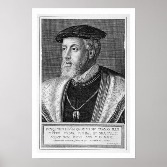 Charles V (1500-58) (engraving) Poster (Front)