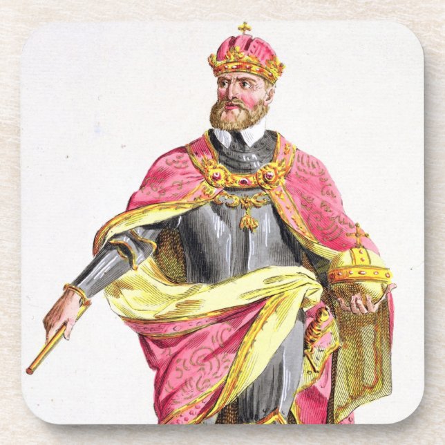Charles V (1500-58) from 'Receuil des Estampes, re Drink Coaster (Front)